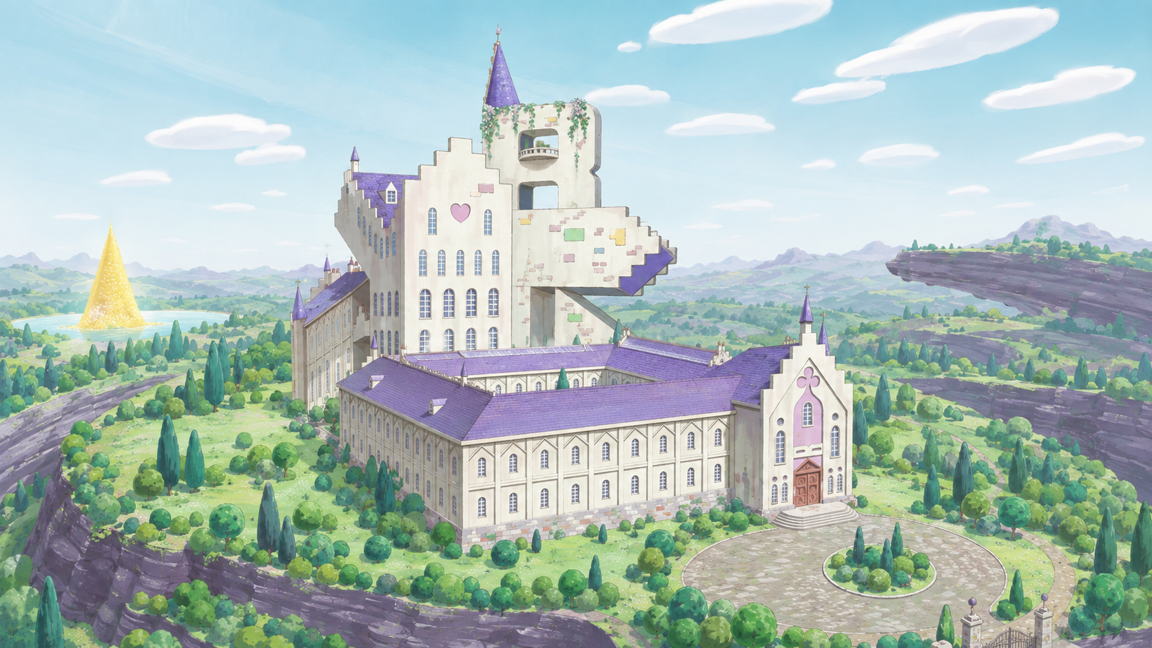 A pastel fantasy palace in Lotte's world