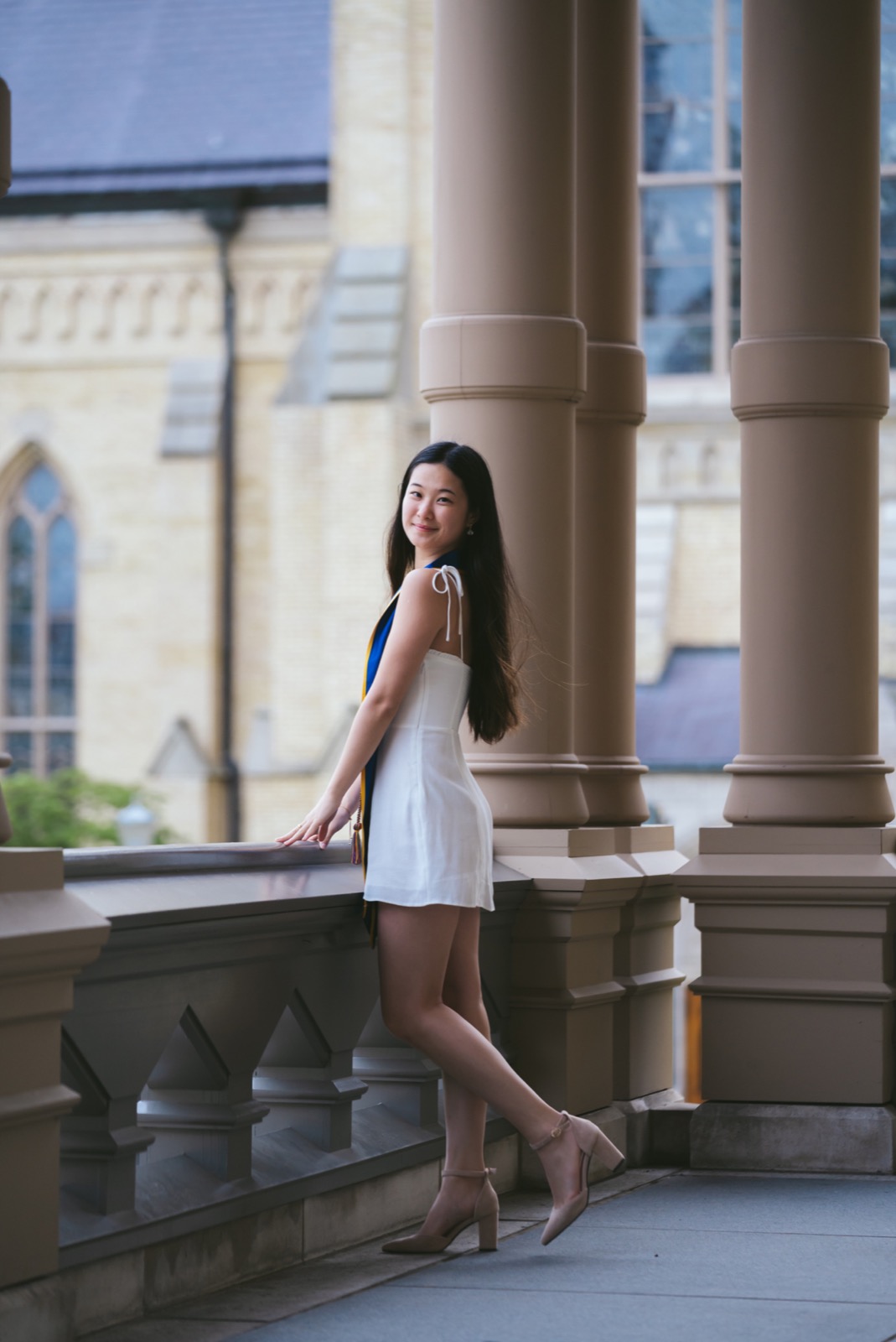 Marley in graduation attire at the University of Notre Dame